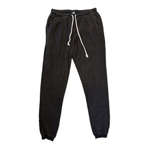 Aerie Waffle Knit Joggers Charcoal Grey Thermal Lounge Pants Size Small